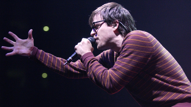 Rivers Cuomo onstage in 2005