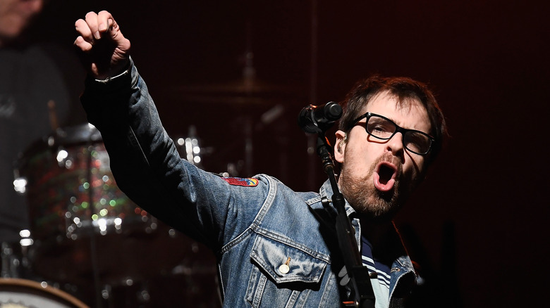 Rivers Cuomo onstage