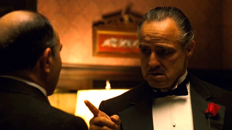 Marlon Brando as Vito Corleone suit pointing