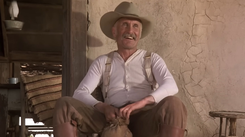 Smiling Duvall as Gus McCrae western scene