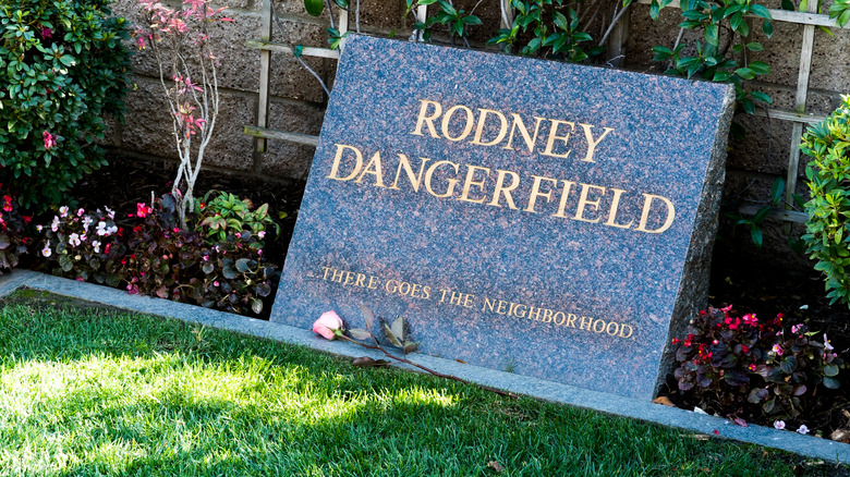 Rodney Dangerfield's gravesite and rose