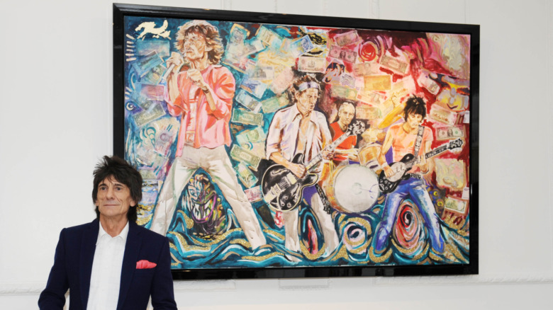 Ronnie Wood art on display