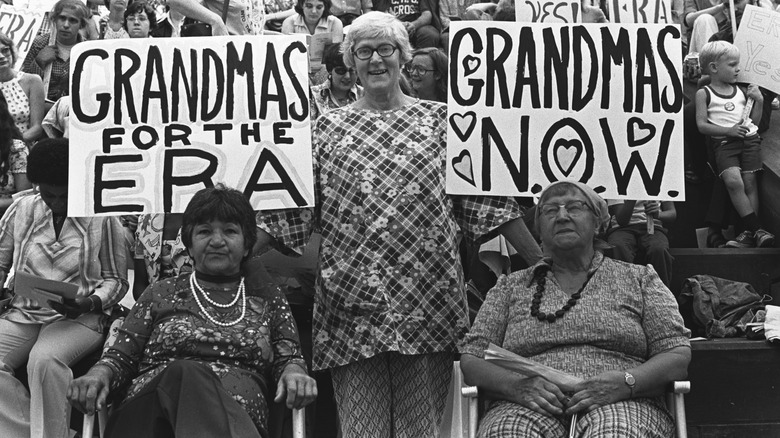 Older women campaign for the ERA
