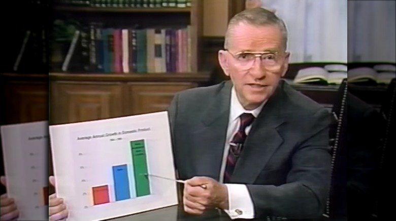 Ross Perot with chart