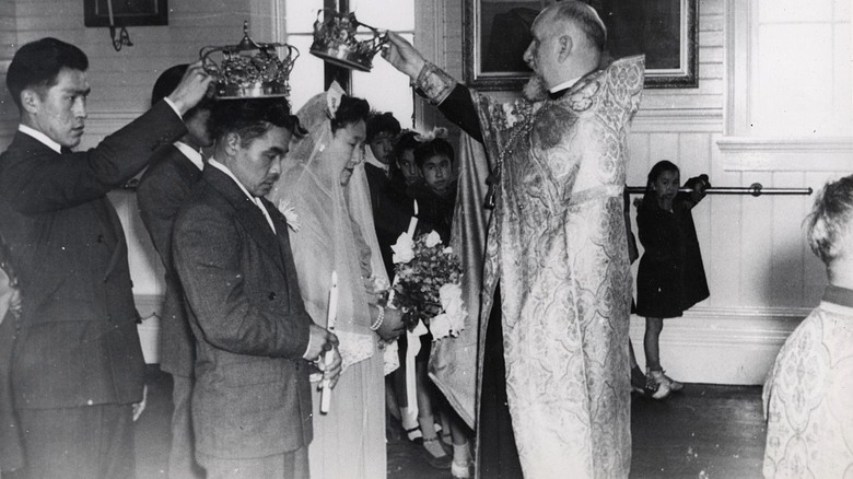 Orthodox Aleut wedding, 1950s