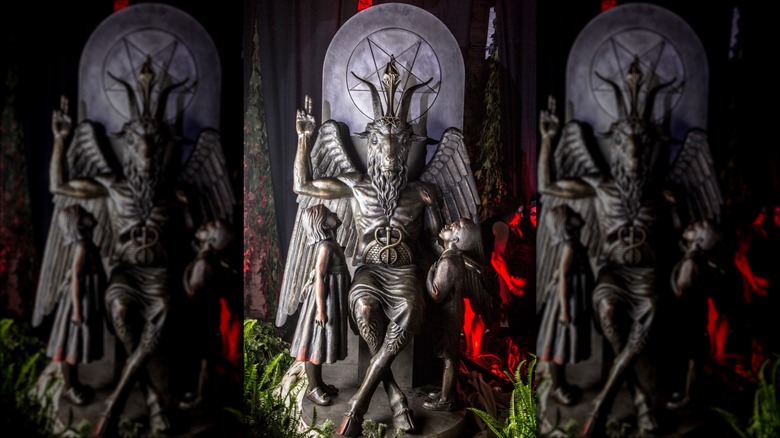 Recreation of Baphomet statue used by the Satanic Temple in Detroit, 2015