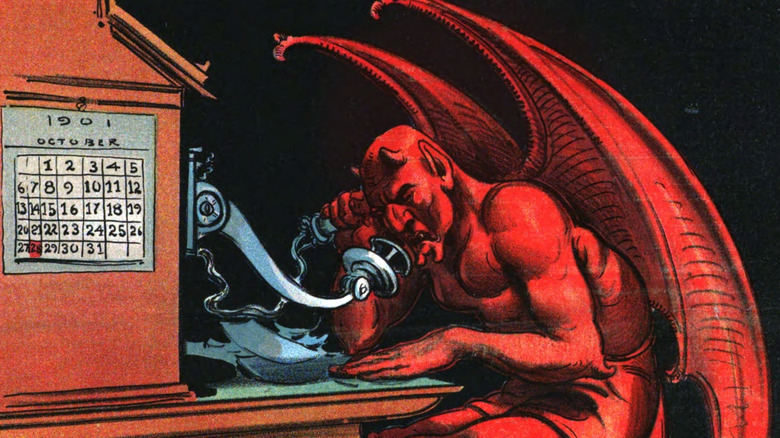 Judge Magazine Cover (26 Oct 1901) Featuring illustration of Satan