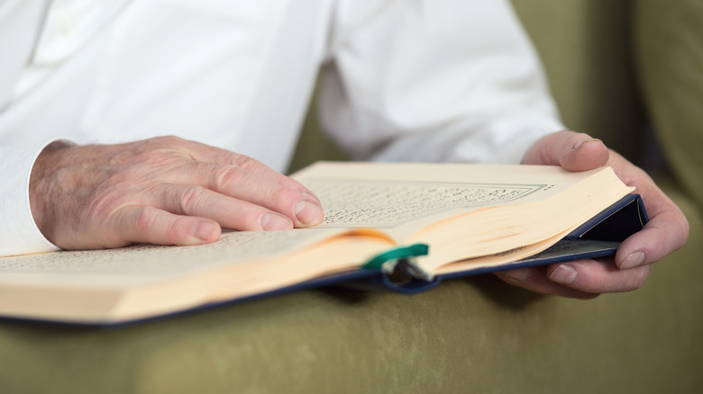 A man reading the Quran