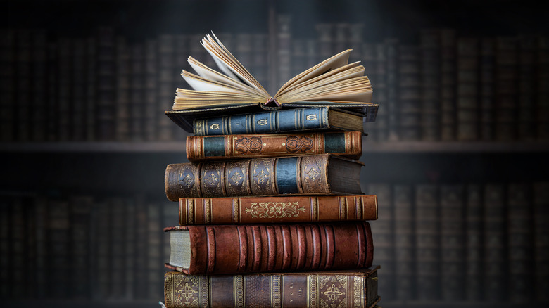 books on a table