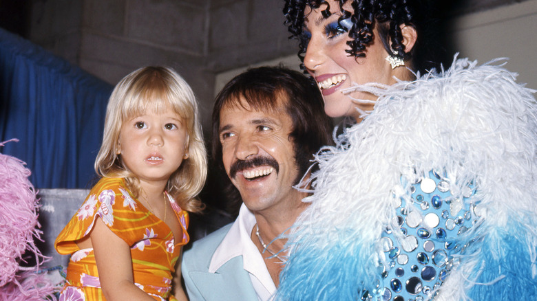 sonny bono cher chaz bono looking very 1970s