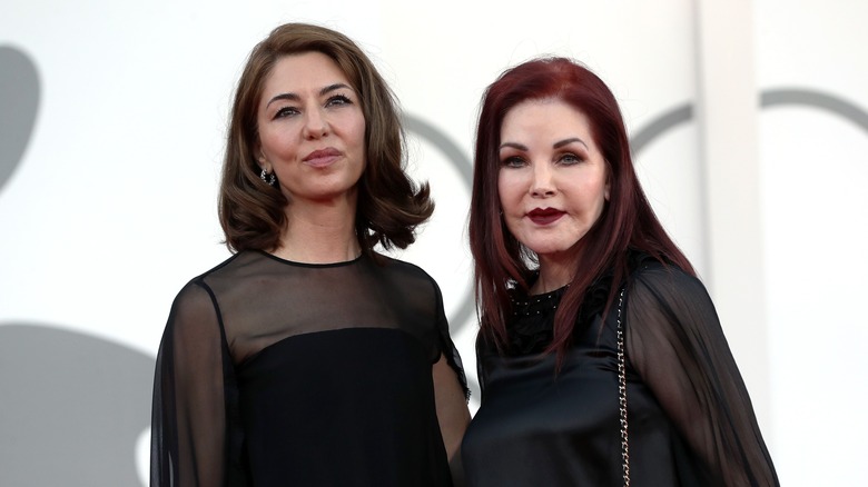 Sofia Coppola and Priscilla Presley smiling