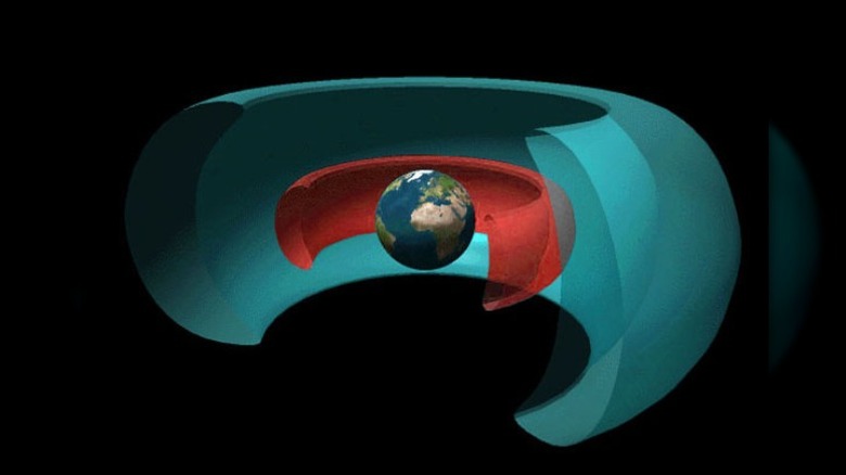 Visualisation of Earth's Van Allen radiation belts.