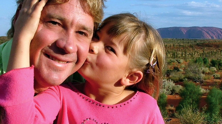 Steve Irwin with his daughter