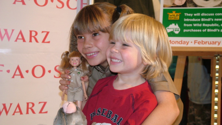 Robert and Bindi Irwin as children