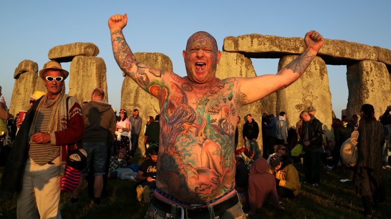 Stonehenge revelers