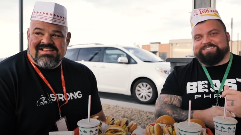 Brian Shaw and Eddie Hall at In-and-Out Burger