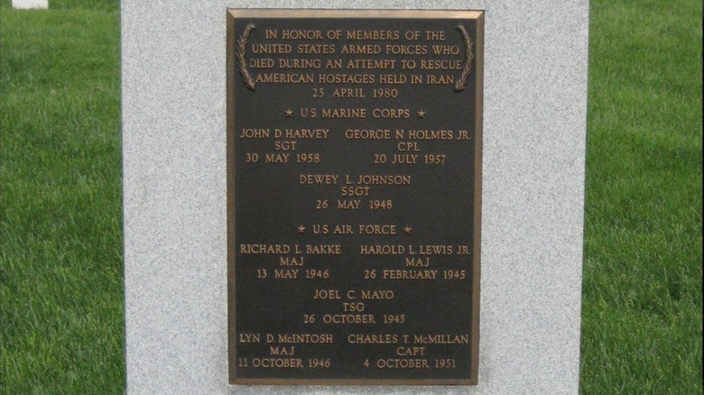 Operation Eagle Claw stone memorial