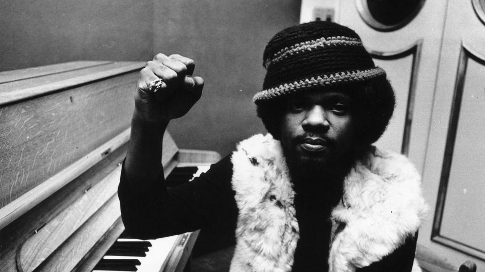 Billy Preston sat at a piano