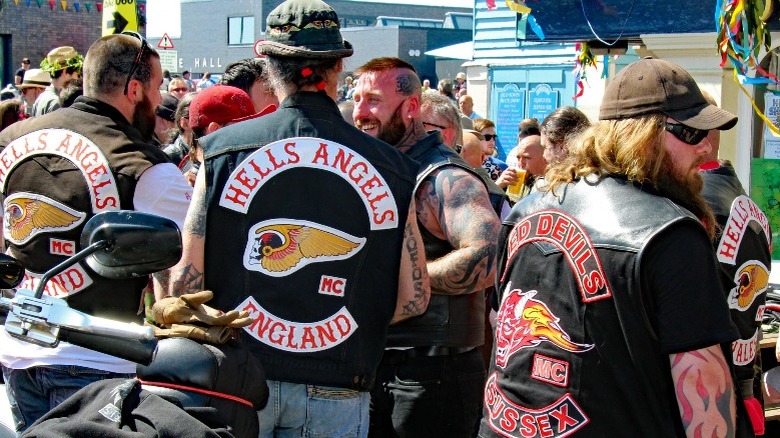 British Hells Angels members talking