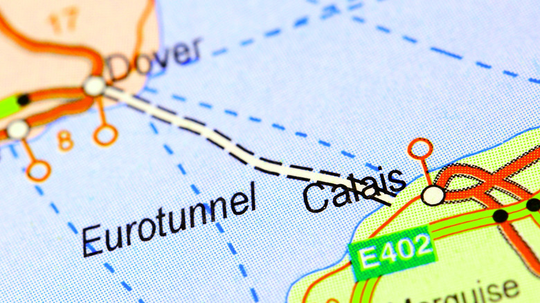 channel tunnel route map 