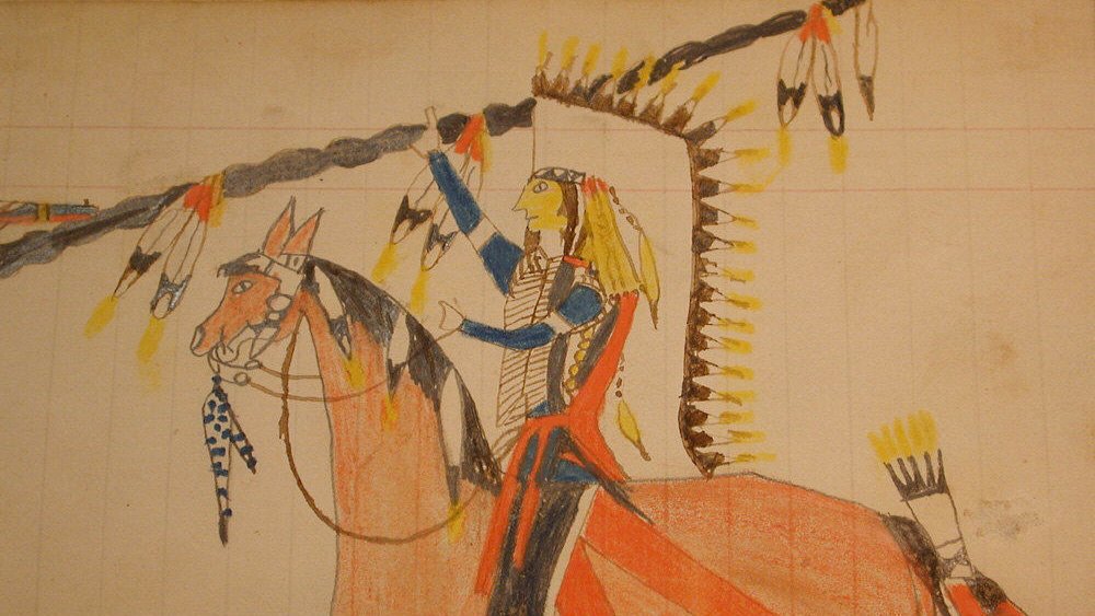 Maffet Ledger drawing, Southern and Northern Cheyenne, c. 1874-1881