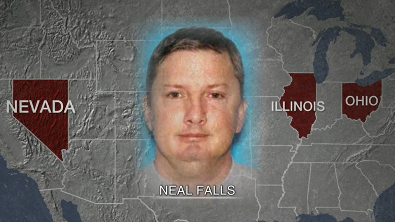 A graphic displays Neal Falls on a map