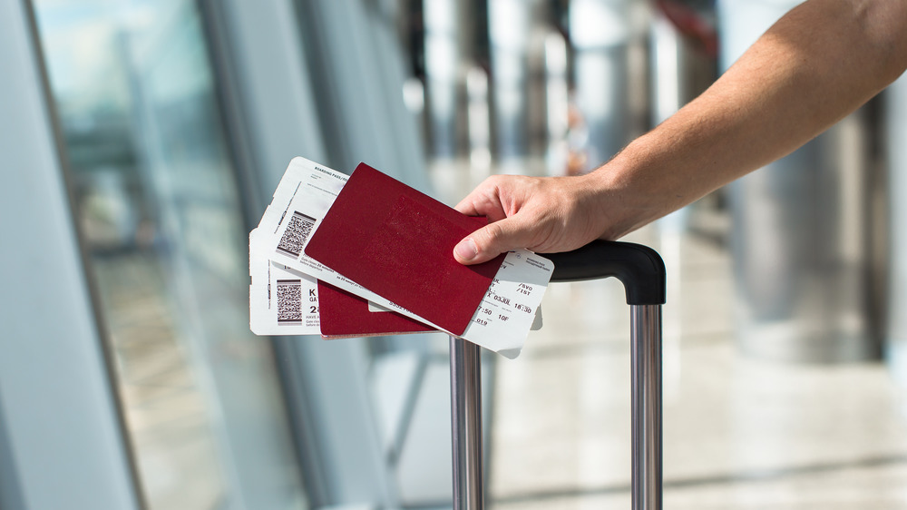 Passport and boarding passes