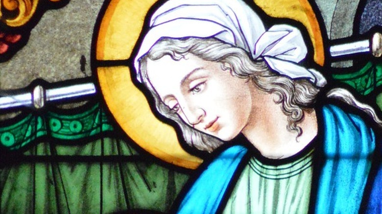 stained glass woman