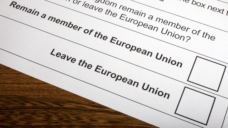 A Brexit referendum ballot