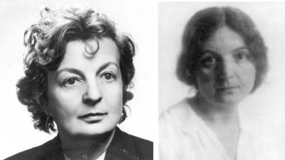 Mathematician Hilda Geiringer side by side photos