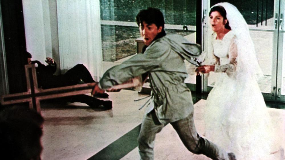 still from The Graduate wedding scene