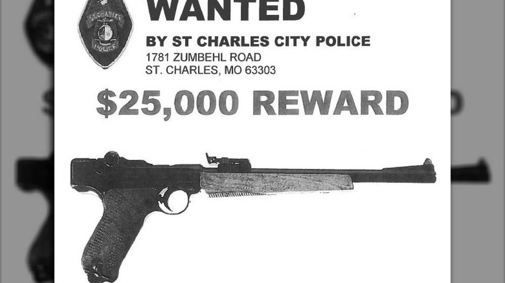 Flyer depicting suspected murder weapon