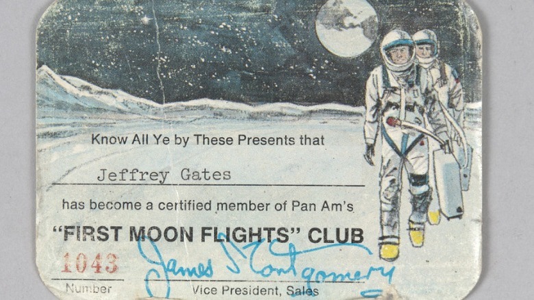 Pan Am ticket to the moon