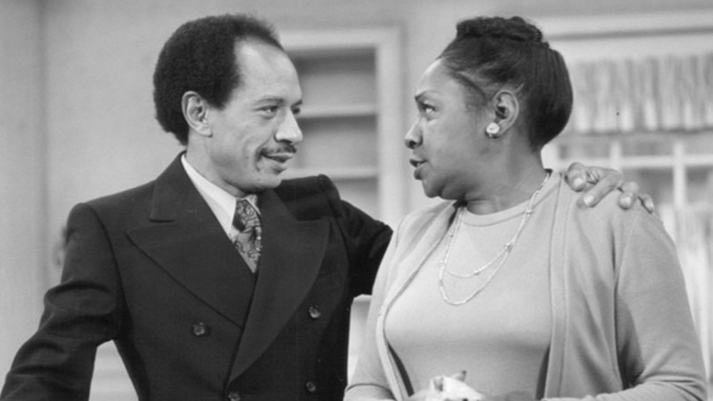 Sherman Hemsley and Isabel Sanford on the set of 'The Jeffersons'