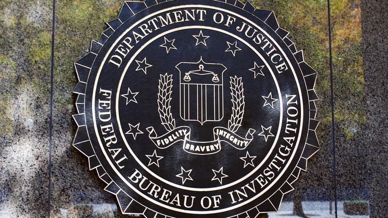 FBI seal on wall