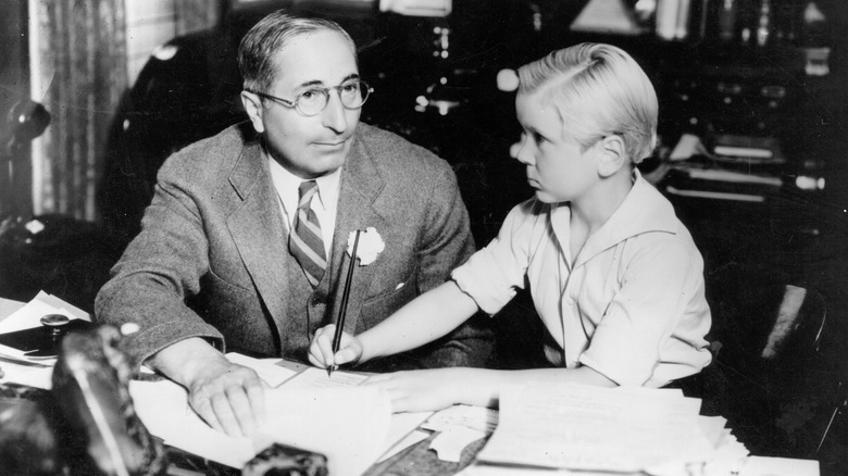 jackie cooper signing his contract for MGM