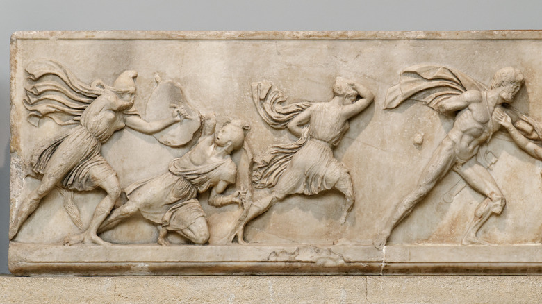 frieze of Amazons on Mausoleum