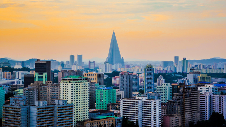 skyline of Pyongyang