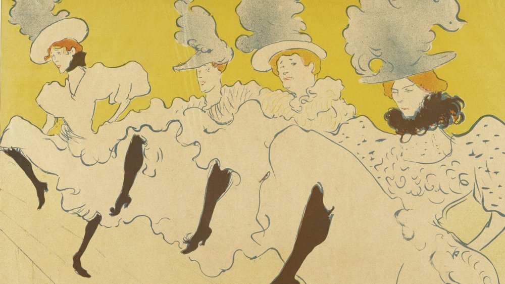 Depiction of the can-can by Henri de Toulouse-Lautrec, 1895