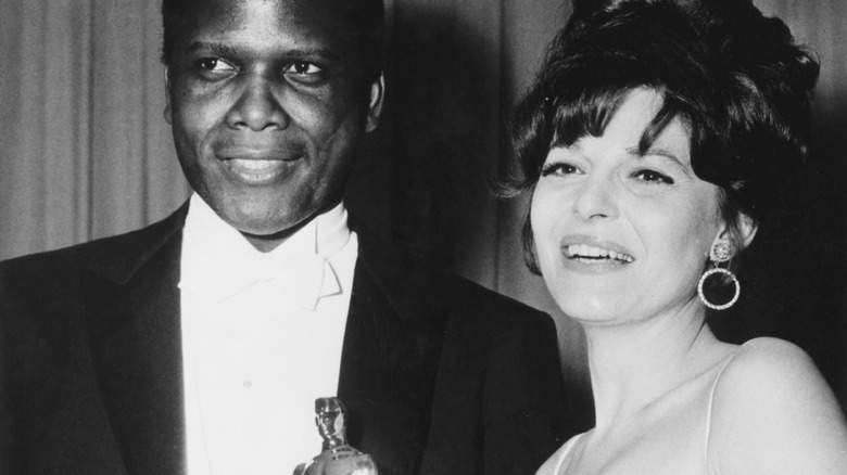 Sidney Poitier and Ann Bancroft