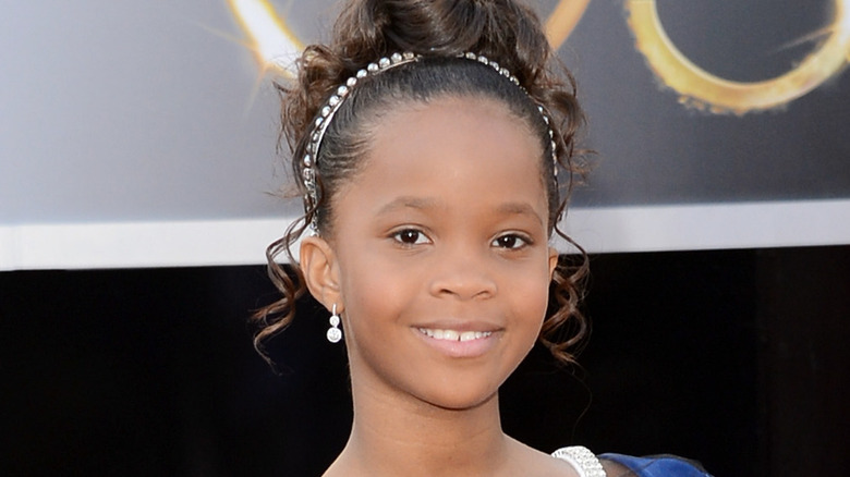 Quvenzhané Wallis on Oscars red carpet