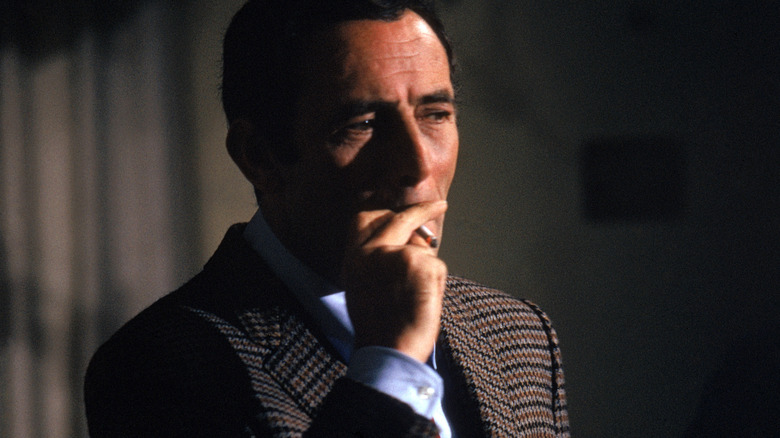 Joey Bishop smoking cigarette