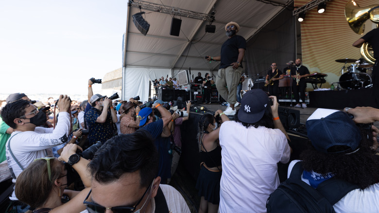 Fans watching the Roots