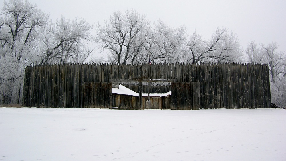 The reconstruction of Fort Mandan, near Washburn, North Dakota