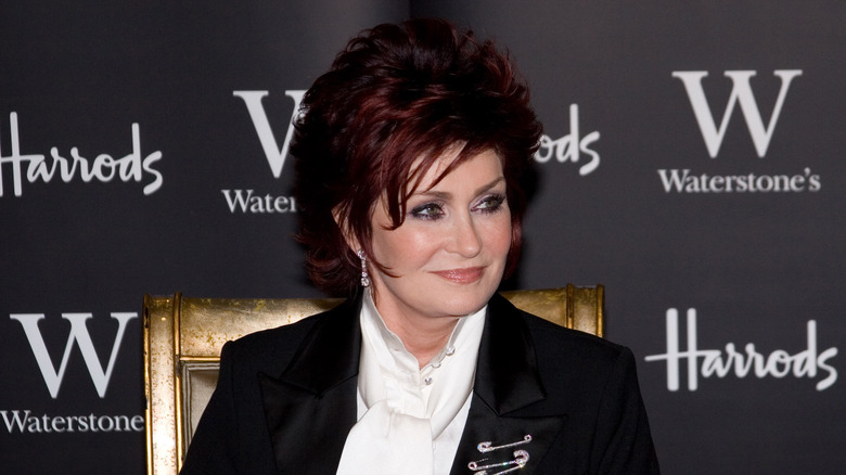 Sharon Osbourne looking to the side