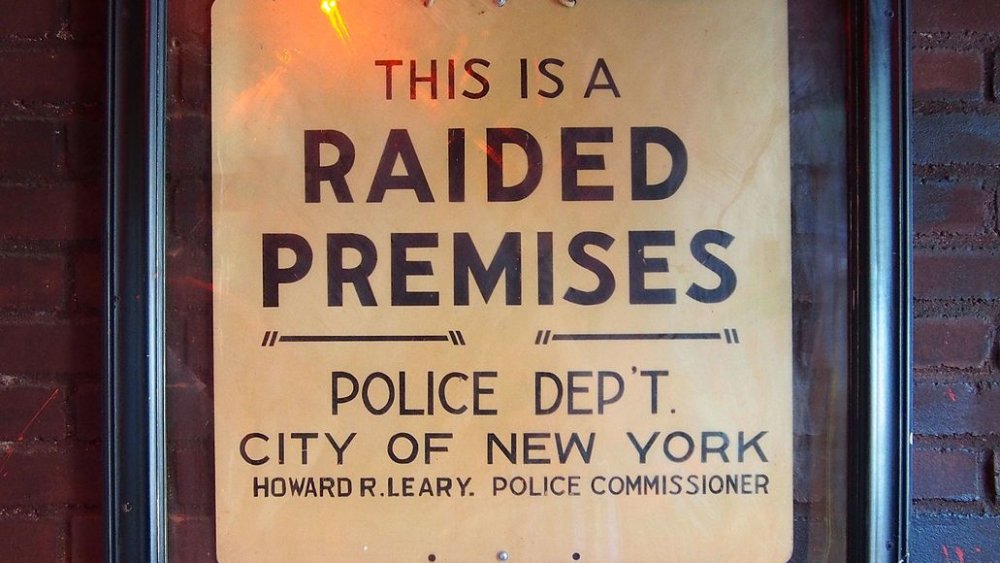 Stonewall Raided Premises Sign