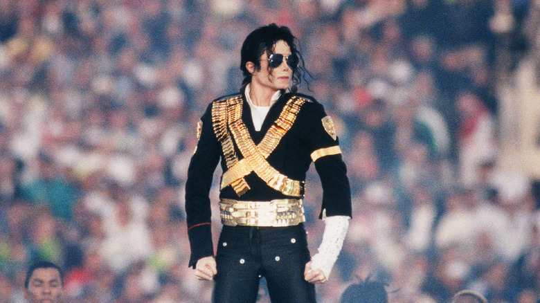 Michael Jackson performing at the Super Bowl