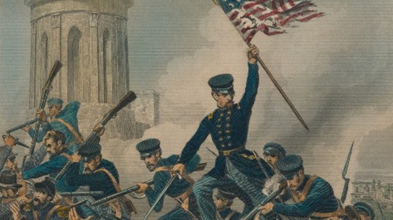 U.S. Troops fighting Mexican-American war