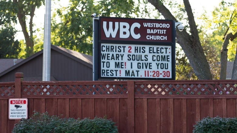 Church entrance sign