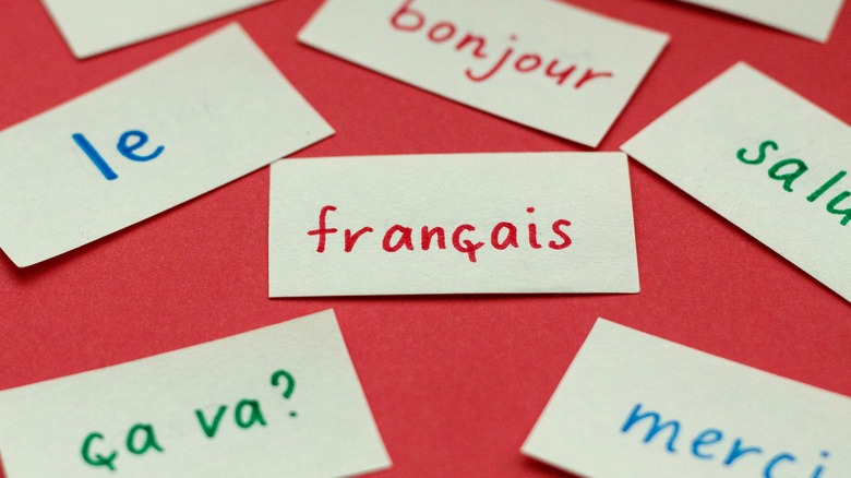 French flash cards